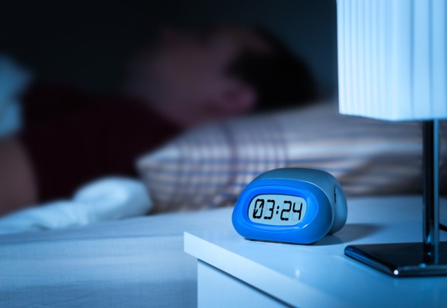 man kan niet slapen 's nachts